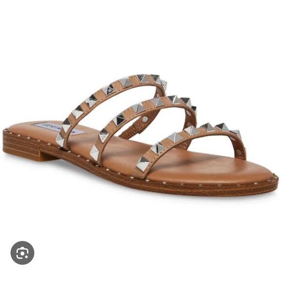 Steve Madden studded tan sandles size 9 - Picture 2 of 6